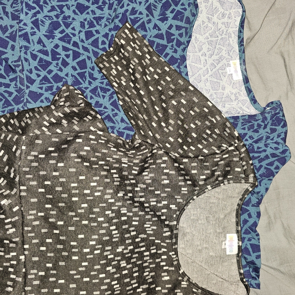 Lot of 4 Lu Laroe dresses, three-xl, and one-2x
